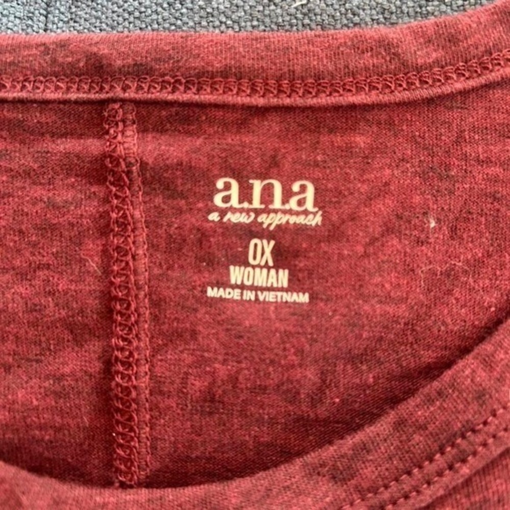 Maroon Long Sleeve T Shirt Casual Everyday Top - Picture 5 of 5